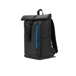 Sac à dos roll-top de voyage en polyester recyclé imperméable 14” couleur bleu roi Dixième vue