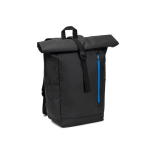 Sac à dos roll-top de voyage en polyester recyclé imperméable 14” couleur bleu roi