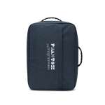 Sac à dos compact en polyester recyclé avec poignée trolley 15,6” couleur bleu image avec logo 2