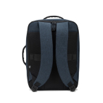 Sac à dos compact en polyester recyclé avec poignée trolley 15,6” couleur bleu deuxième vue