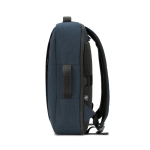 Sac à dos compact en polyester recyclé avec poignée trolley 15,6” couleur bleu troisième vue