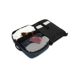 Sac à dos compact en polyester recyclé avec poignée trolley 15,6” couleur bleu Huitième vue