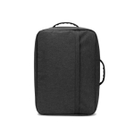 Sac à dos compact en polyester recyclé avec poignée trolley 15,6” couleur gris foncé première vue