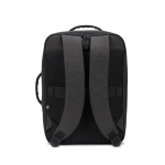 Sac à dos compact en polyester recyclé avec poignée trolley 15,6” couleur gris foncé deuxième vue
