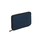 Sac organisateur en polyester recyclé pour accessoires tech couleur bleu