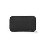 Sac organisateur en polyester recyclé pour accessoires tech couleur gris foncé première vue