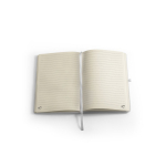 Carnet écologique en polyester recyclé, porte-stylo A5, pages lignées couleur blanc troisième vue