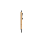 Ensemble bloc-notes et stylo en bambou, encre noire, A5, pages lignées couleur noir sixième vue