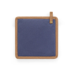 Manche de poêle en toile de coton avec crochet de suspension 275 g/m² couleur bleu deuxième vue