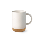 Tasse en céramique avec base en liège amovible et finition mate 320 ml couleur blanc cassé première vue