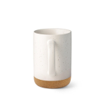 Tasse en céramique avec base en liège amovible et finition mate 320 ml couleur blanc cassé deuxième vue