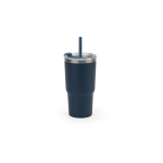 Verre en acier recyclé à double paroi avec finition mate 600 ml couleur bleu marine