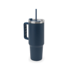 Grand gobelet de voyage en acier recyclé, finition mate 1,3 L couleur bleu marine