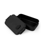 Boîte à lunch en plastique lavable en machine avec couvercle 900 ml couleur noir troisième vue
