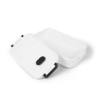 Boîte à lunch en plastique lavable en machine avec couvercle 900 ml couleur blanc troisième vue