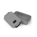 Boîte à lunch en plastique lavable en machine avec couvercle 900 ml couleur gris troisième vue