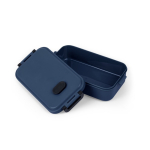 Boîte à lunch en plastique lavable en machine avec couvercle 900 ml couleur bleu marine troisième vue