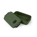Boîte à lunch en plastique lavable en machine avec couvercle 900 ml couleur vert militaire troisième vue