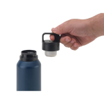 Bouteille thermos en acier recyclé avec isolation sous vide 590 ml couleur bleu marine Huitième vue