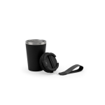 Gobelet de voyage en acier recyclé avec isolation sous vide 460 ml couleur noir sixième vue