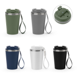 Gobelet de voyage en acier recyclé avec isolation sous vide 460 ml diverses couleurs