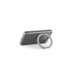 Batterie externe magnétique en ABS recyclé avec charge 15 W 5000 mAh couleur gris foncé quatrième vue