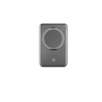 Batterie externe écologique magnétique avec support anneau 10000 mAh couleur gris foncé deuxième vue
