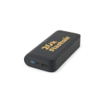 Batterie externe écologique avec charge ultra-rapide et LED 20000 mAh couleur noir image avec logo