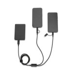 Câble USB 6-en-1 ultra-rapide en aluminium et PET recyclé polyvalent couleur noir troisième vue