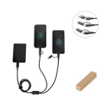 Câble USB 6-en-1 ultra-rapide en aluminium et PET recyclé polyvalent diverses couleurs