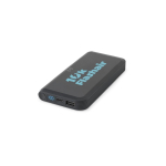 Batterie externe écologique avec charge 15 W style premium 10000 mAh couleur noir image avec logo