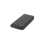 Batterie externe écologique avec charge 15 W style premium 10000 mAh couleur noir