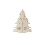 Sapin de Noël en bois naturel FSC™ pliable et à colorier couleur naturel deuxième vue