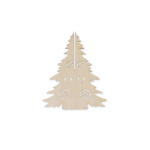 Sapin de Noël en bois naturel FSC™ pliable et à colorier couleur naturel troisième vue