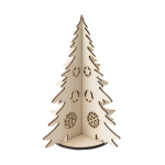 Sapin de Noël en bois naturel FSC™ pliable et à colorier couleur naturel Huitième vue