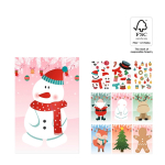 Ensemble de Noël avec six feuilles à colorier et autocollants inclus diverses couleurs