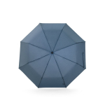 Parapluie pliable 3 sections en rPET avec tiges en fibre de verre Ø98 couleur bleu première vue