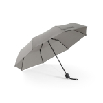 Parapluie pliable 3 sections en rPET avec tiges en fibre de verre Ø98 couleur gris clair