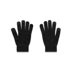 Gants en polyester recyclé rPET avec bouts tactiles pour smartphone couleur noir deuxième vue