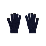 Gants en polyester recyclé rPET avec bouts tactiles pour smartphone couleur bleu marine deuxième vue