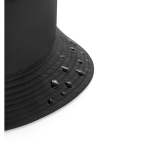 Chapeau Panama en polyester recyclé rPET, déperlant couleur noir cinquième vue