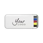 Set d’écriture avec 3 stylos, 1 portemine et 1 marqueur fluorescent quatrième vue
