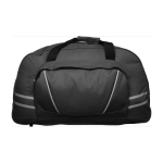 Sac de sport en polyester avec poche frontale à fermeture éclair couleur noir deuxième vue