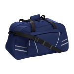 Sac de sport en polyester avec poche frontale à fermeture éclair couleur bleu première vue