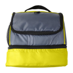 Sac isotherme en polyester avec glacière dans la partie inférieure couleur jaune première vue