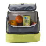 Sac isotherme en polyester avec glacière dans la partie inférieure couleur vert clair quatrième vue
