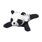 Peluche en forme de panda allongé avec étiquette personnalisable première vue