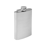 Flasque personnalisable en acier inoxydable avec bouchon à vis 100ml couleur argenté dixième vue