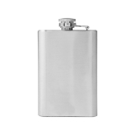 Flasque personnalisable en acier inoxydable avec bouchon à vis 100ml couleur argenté deuxième vue