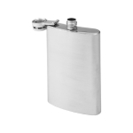 Flasque personnalisable en acier inoxydable avec bouchon à vis 100ml couleur argenté septième vue